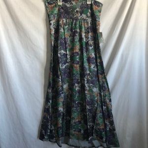 LuLaRoe maxi skirt- NWT- edgy floral print- 2XL